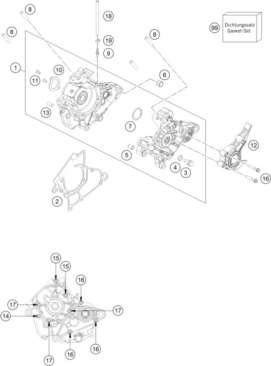 Náhled schématu ENGINE CASE