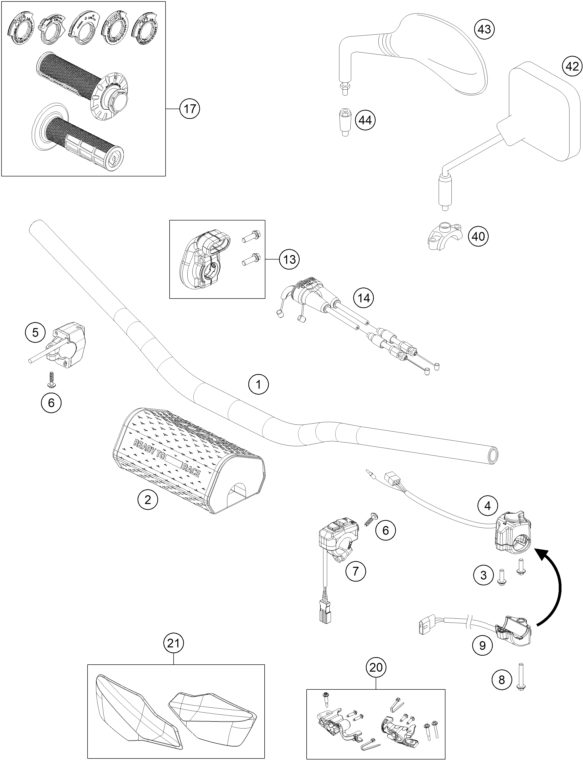 Náhled schématu HANDLEBAR, CONTROLS