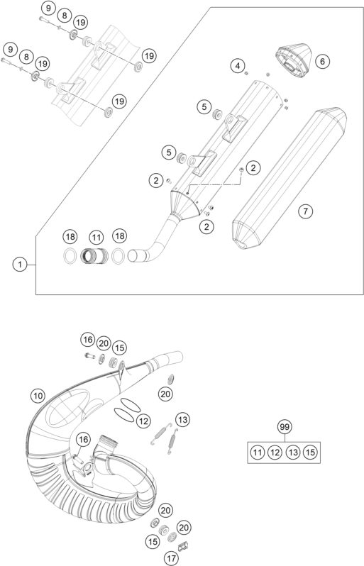 Náhled schématu EXHAUST SYSTEM