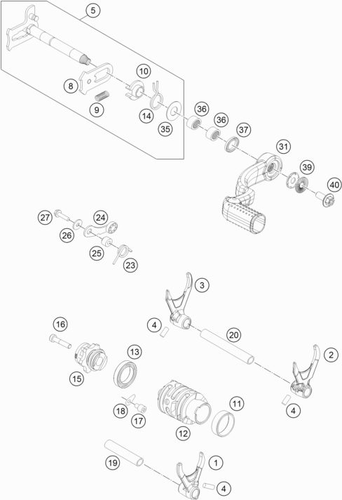 Náhled schématu SHIFTING MECHANISM