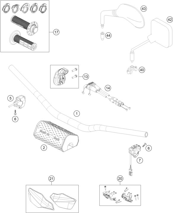 Náhled schématu HANDLEBAR, CONTROLS