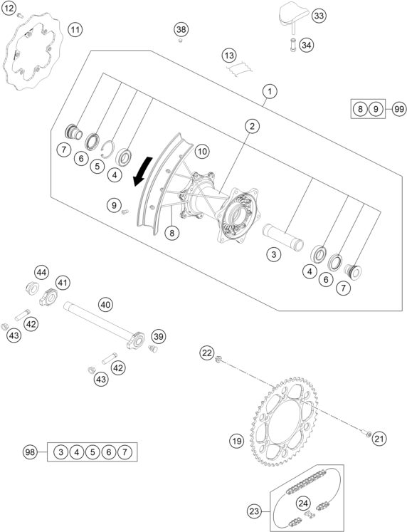 Náhled schématu REAR WHEEL