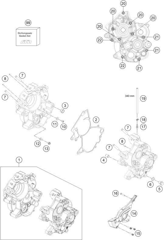 Náhled schématu ENGINE CASE