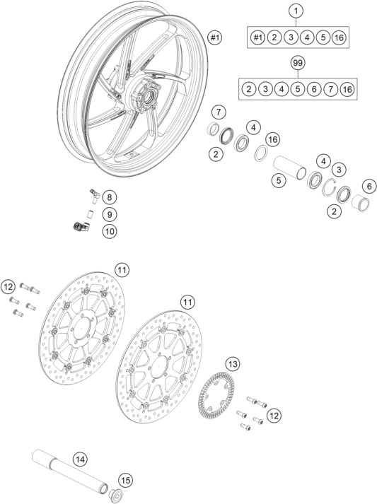 Náhled schématu FRONT WHEEL