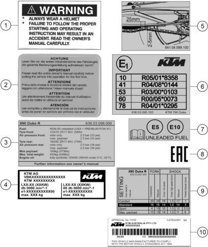 Náhled schématu TECHNIC INFORMATION STICKER