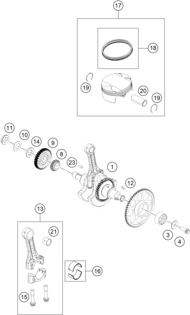 Náhled schématu CRANKSHAFT, PISTON
