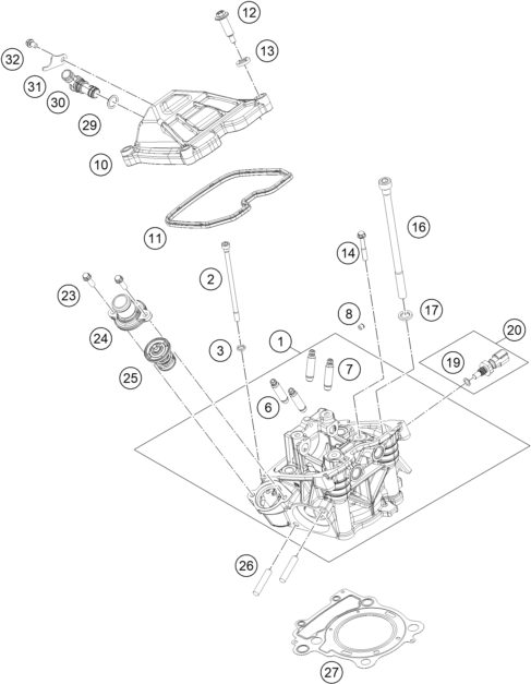 Náhled schématu CYLINDER HEAD