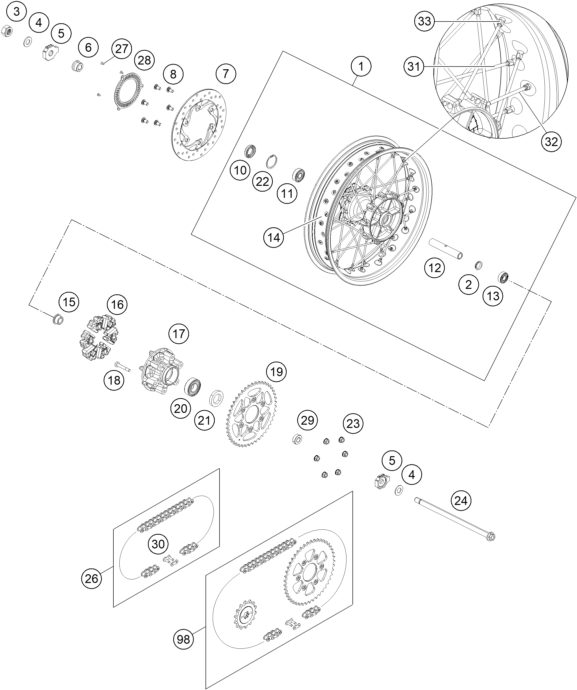 Náhled schématu REAR WHEEL