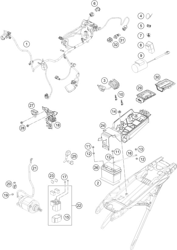 Náhled schématu WIRING HARNESS