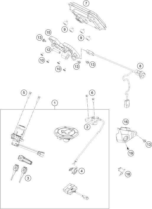 Náhled schématu INSTRUMENTS / LOCK SYSTEM