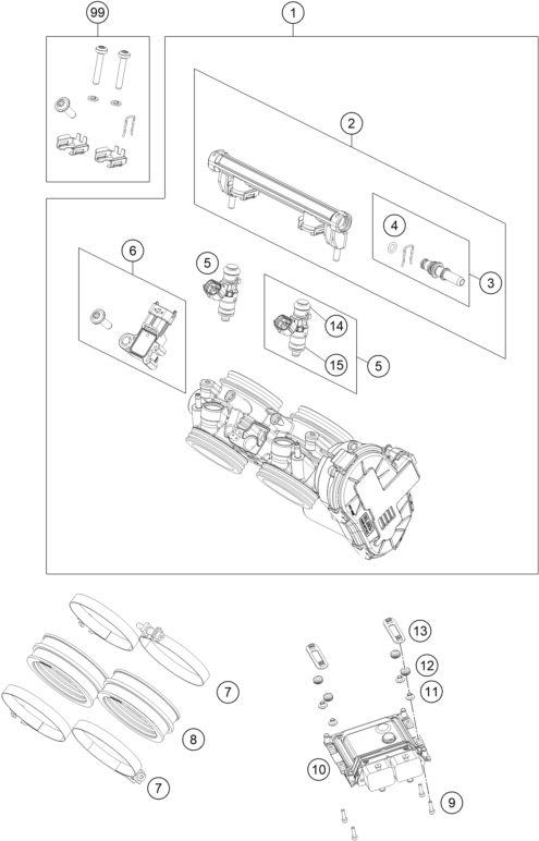 Náhled schématu THROTTLE BODY