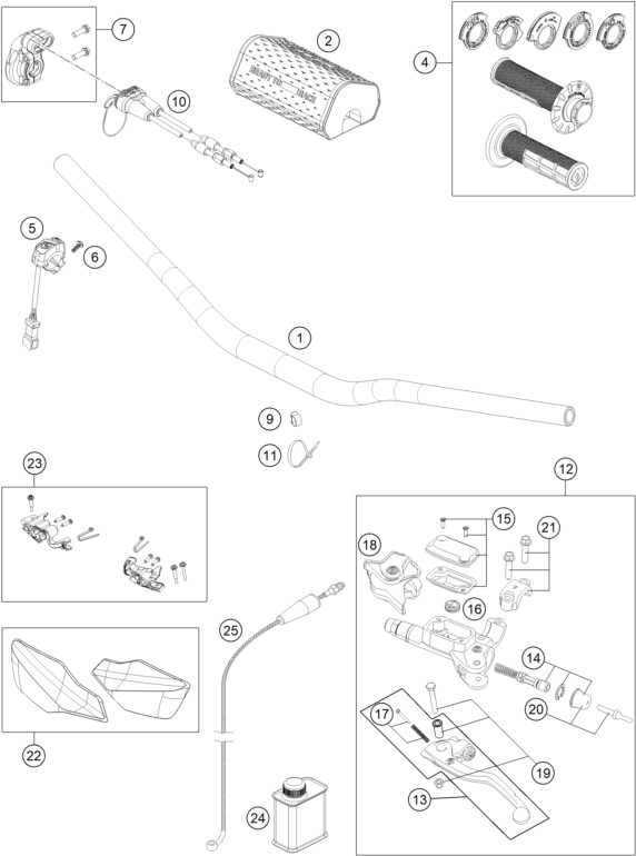 Náhled schématu HANDLEBAR, CONTROLS