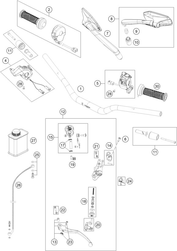Náhled schématu HANDLEBAR, CONTROLS