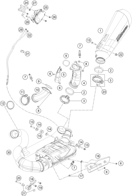 Náhled schématu EXHAUST SYSTEM