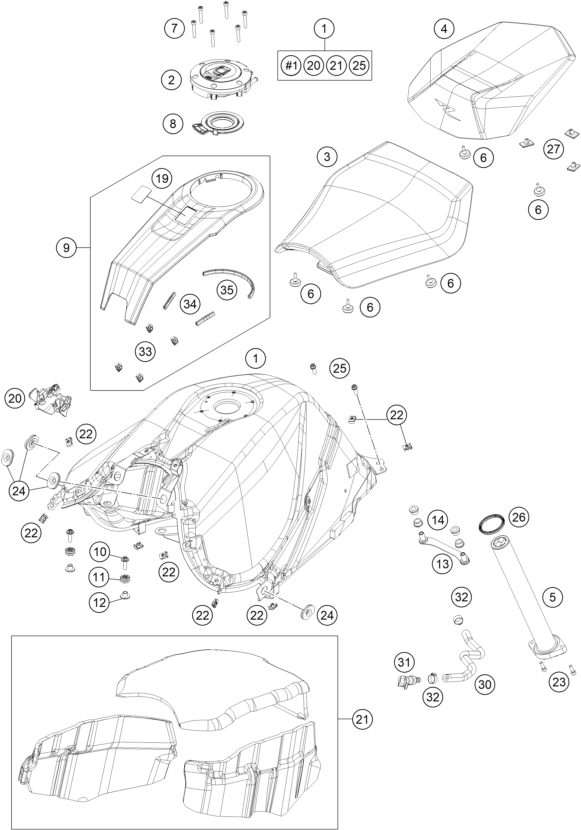 Náhled schématu TANK, SEAT