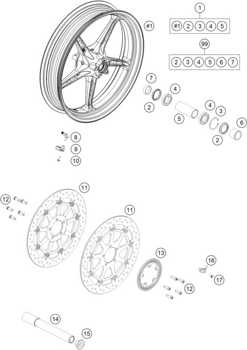 Náhled schématu FRONT WHEEL