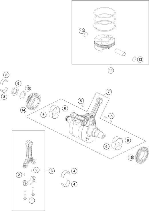 Náhled schématu CRANKSHAFT, PISTON
