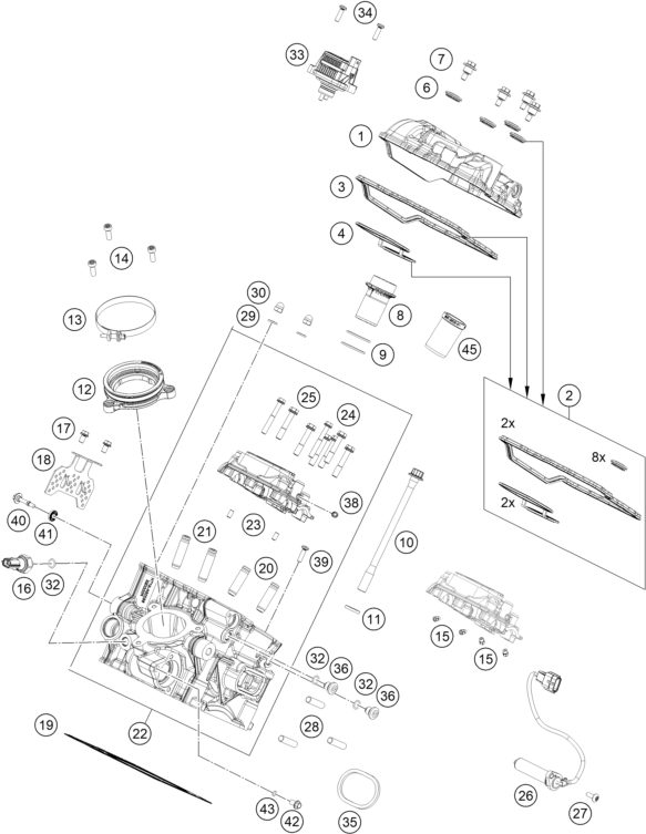 Náhled schématu CYLINDER HEAD REAR