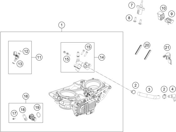 Náhled schématu THROTTLE BODY