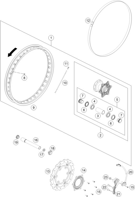 Náhled schématu FRONT WHEEL