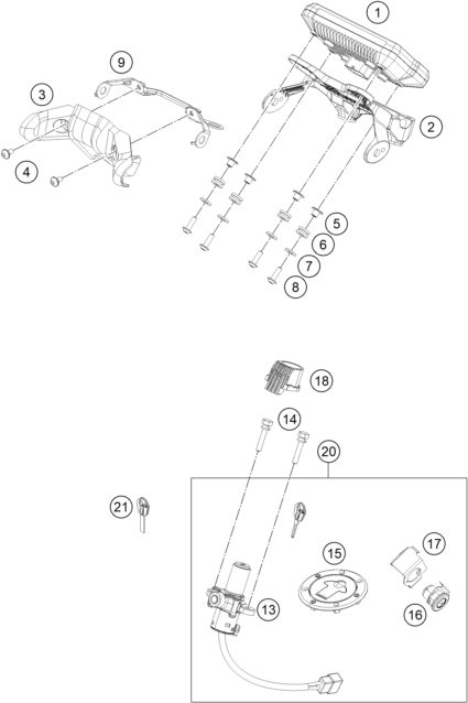Náhled schématu INSTRUMENTS / LOCK SYSTEM
