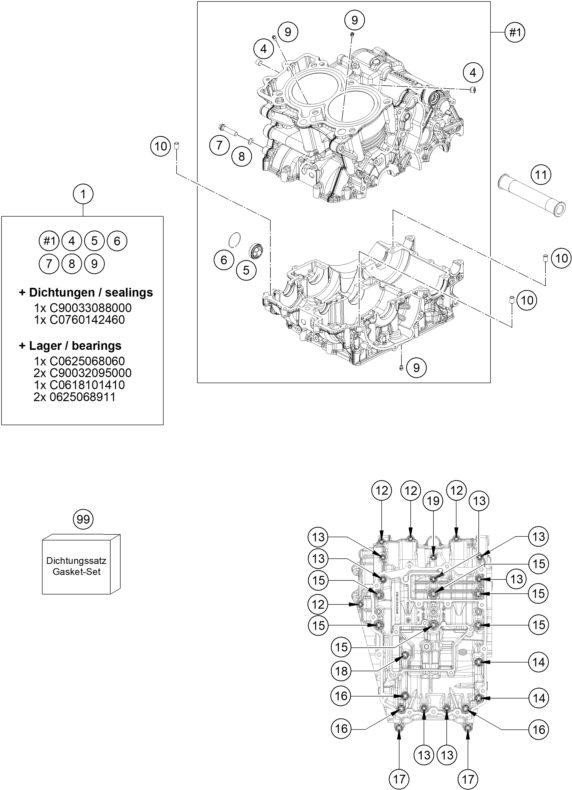 Náhled schématu ENGINE CASE