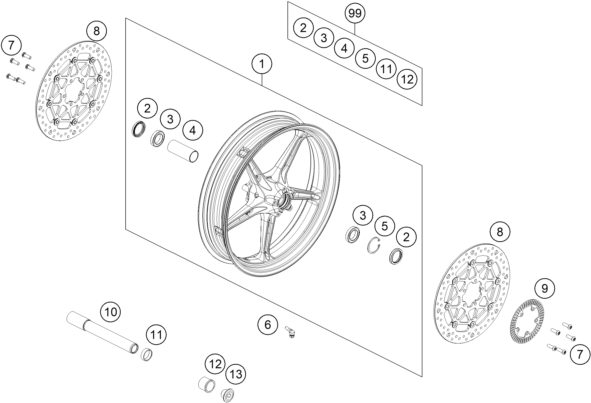 Náhled schématu FRONT WHEEL