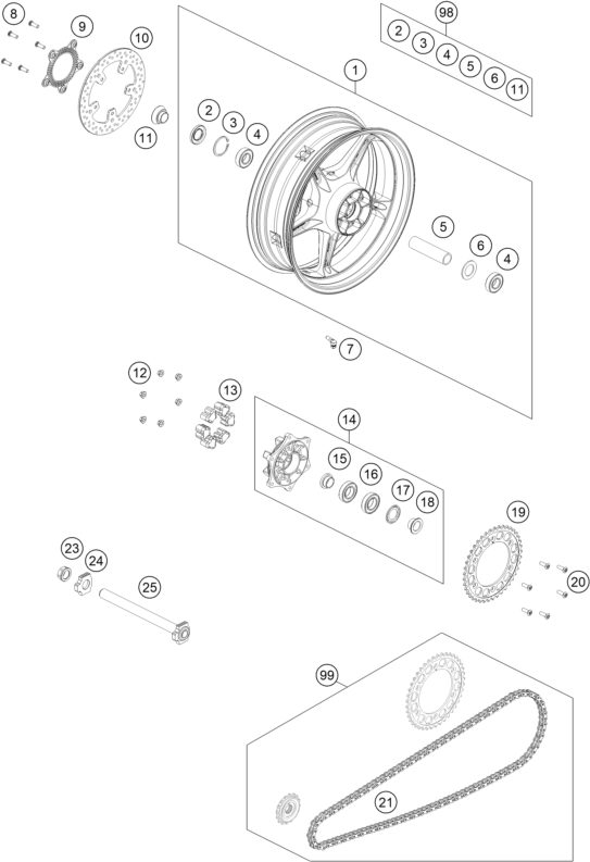 Náhled schématu REAR WHEEL