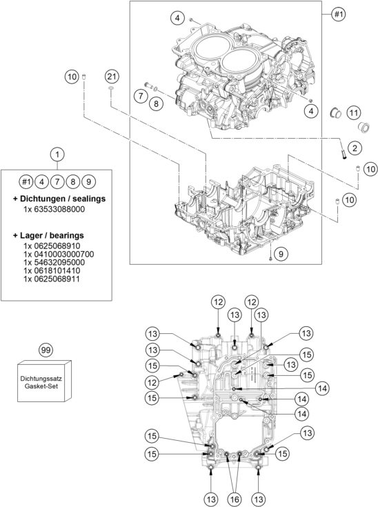 Náhled schématu ENGINE CASE