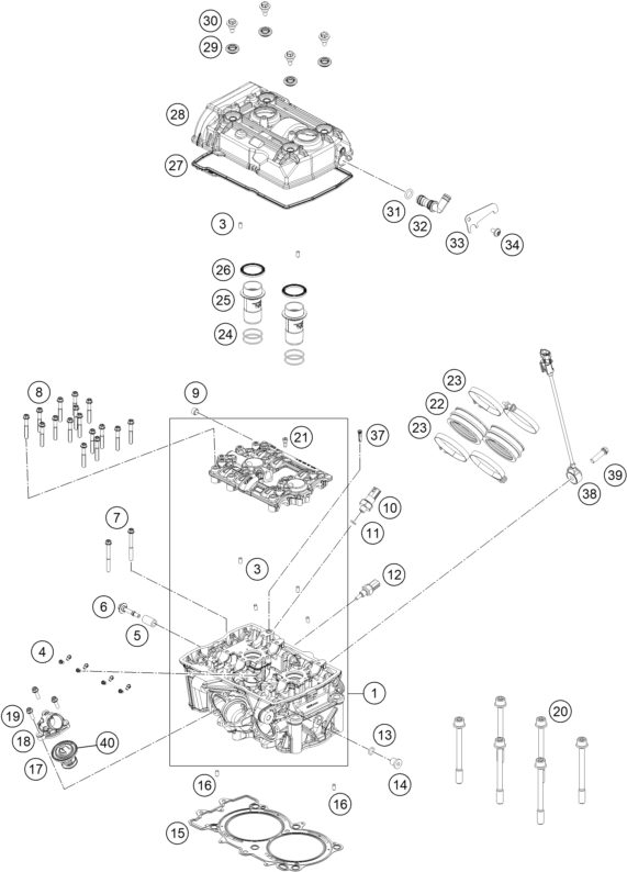 Náhled schématu CYLINDER HEAD