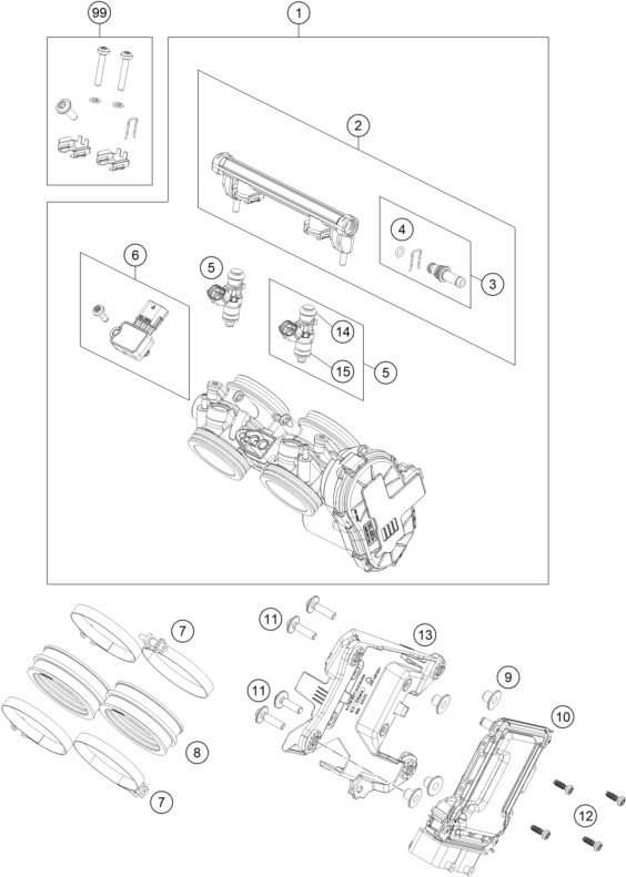 Náhled schématu THROTTLE BODY
