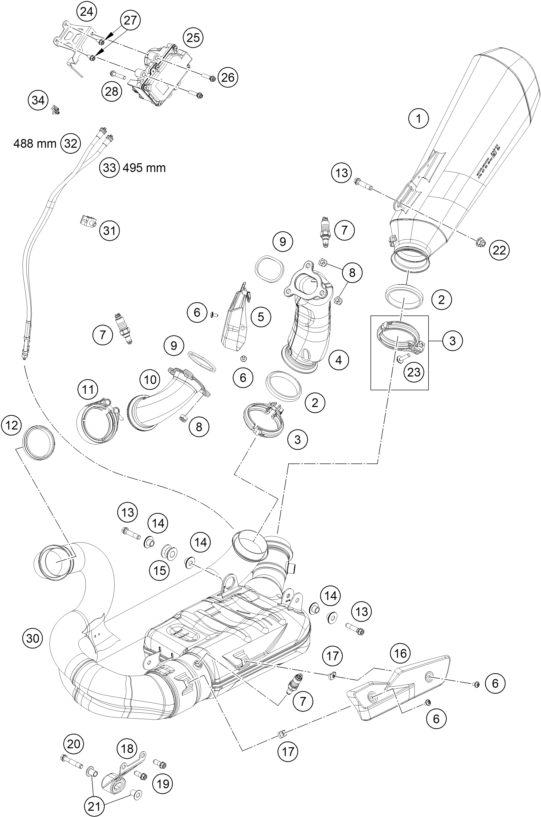 Náhled schématu EXHAUST SYSTEM