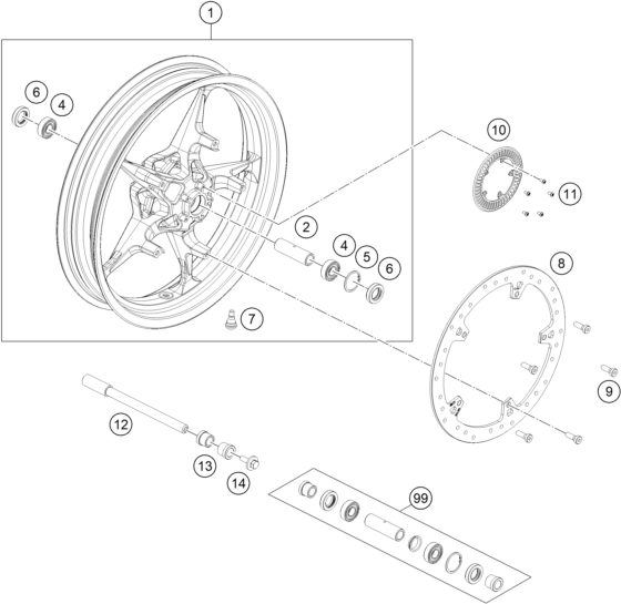 Náhled schématu FRONT WHEEL