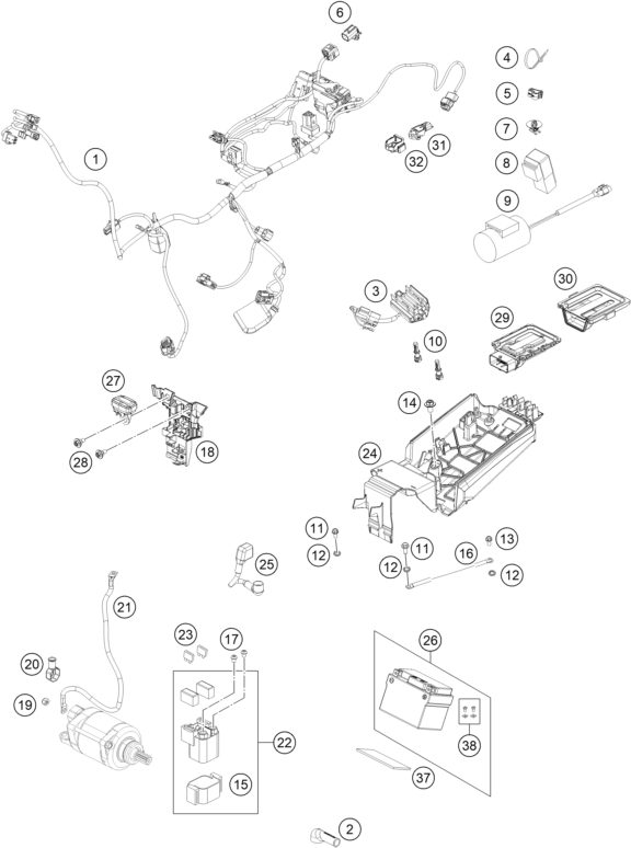 Náhled schématu WIRING HARNESS