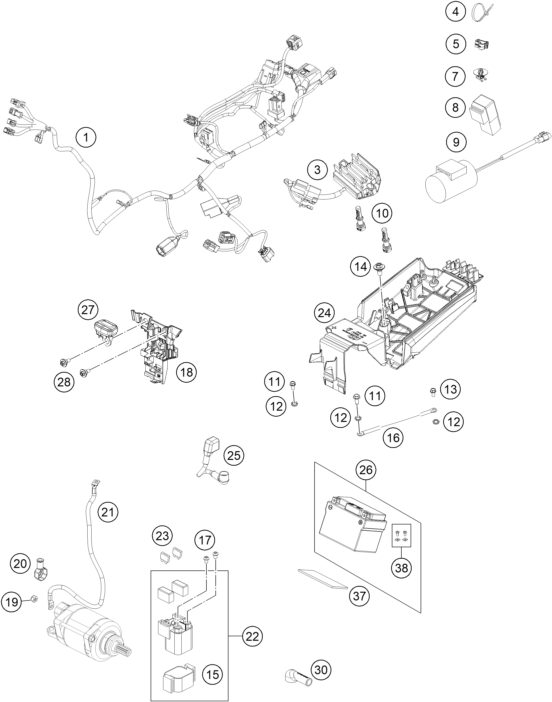 Náhled schématu WIRING HARNESS