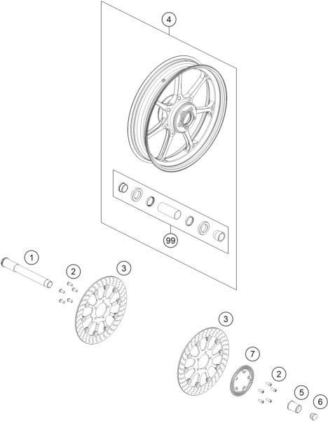 Náhled schématu FRONT WHEEL