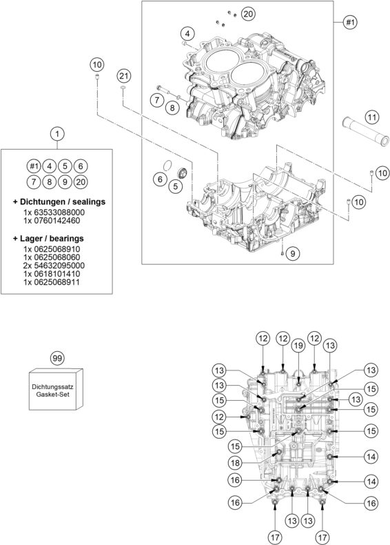 Náhled schématu ENGINE CASE