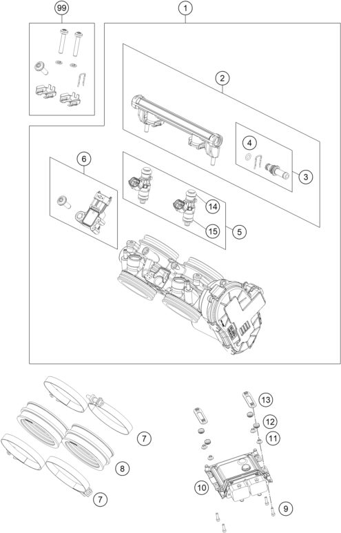Náhled schématu THROTTLE BODY