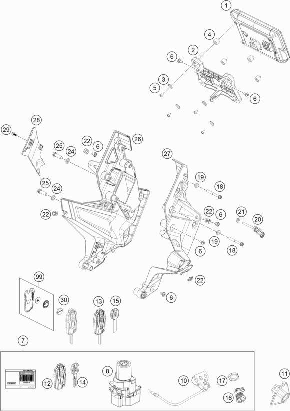 Náhled schématu INSTRUMENTS / LOCK SYSTEM