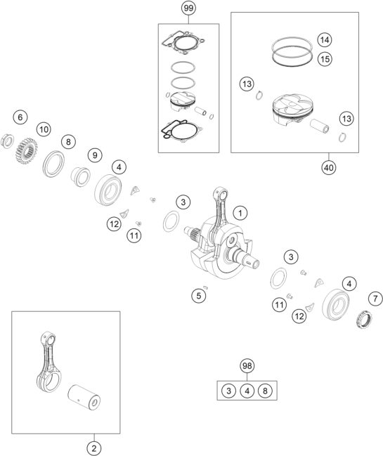 Náhled schématu CRANKSHAFT, PISTON