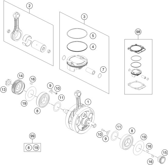Náhled schématu CRANKSHAFT, PISTON