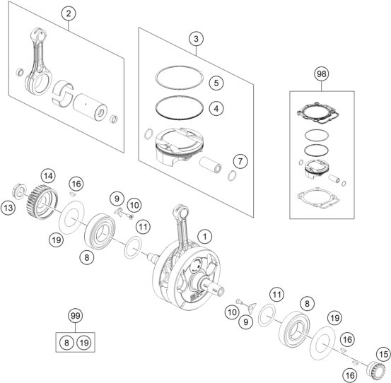 Náhled schématu CRANKSHAFT, PISTON