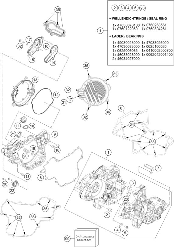 Náhled schématu ENGINE CASE