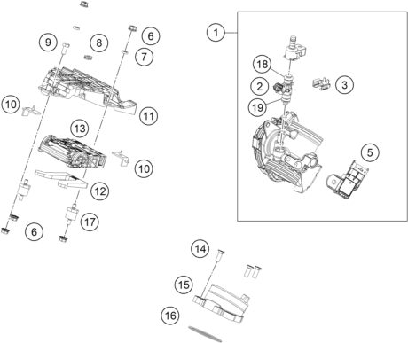 Náhled schématu THROTTLE BODY