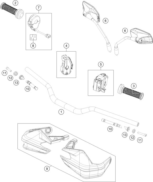 Náhled schématu HANDLEBAR, CONTROLS