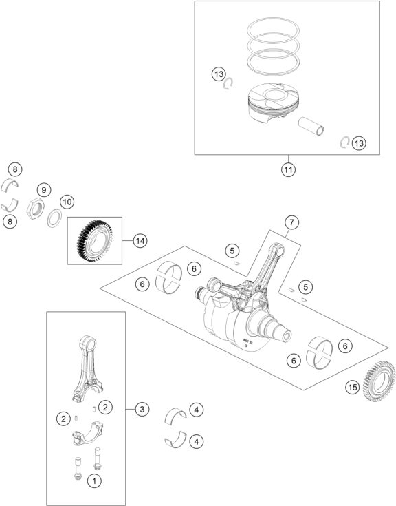 Náhled schématu CRANKSHAFT, PISTON