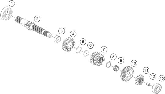 Náhled schématu TRANSMISSION I - MAIN SHAFT