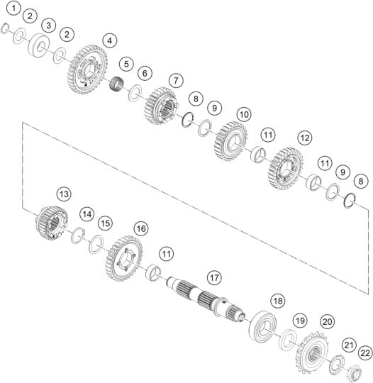 Náhled schématu TRANSMISSION II - COUNTERSHAFT