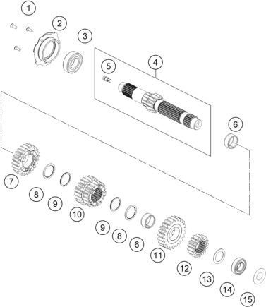 Náhled schématu TRANSMISSION I - MAIN SHAFT