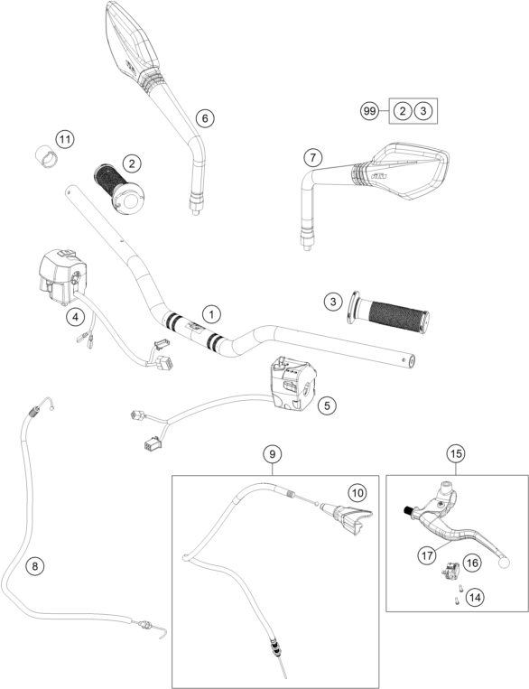 Náhled schématu HANDLEBAR, CONTROLS